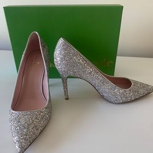 Kate Spade glitter pumps, perfect condition!